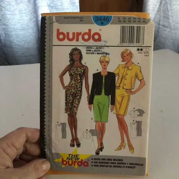 Burda Sewing Pattern 3446 - Dress, Jacket, Skirt - Picture 1 of 4